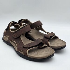 TEVA 6101 Fossil Canyon Hybrid Trail Men's 11 Brown Leather WATERPROOF Hiking